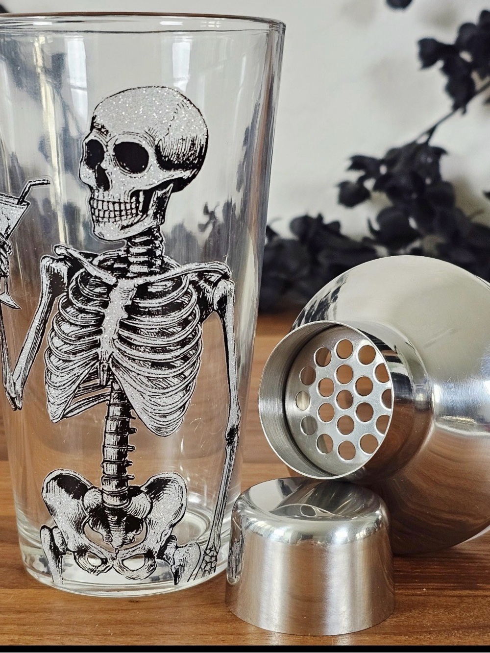 Skeleton Cocktail Shaker The Bar Shop by Ciroa "Coquetelier" 15 Oz New